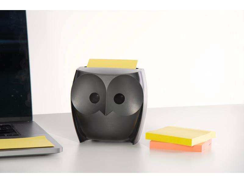 Post-it Notizzettel-Dispenser 3M Z-Notes Eule Schwarz