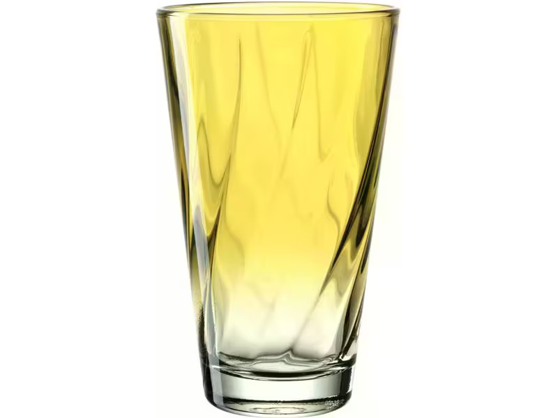 Leonardo Trinkglas Twist 300 ml, 4 Stück, Gelb