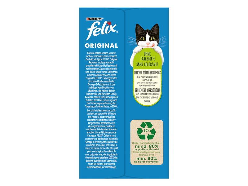 Felix Nassfutter Fleisch &amp; Geflügel in Sauce, 12 x 85g