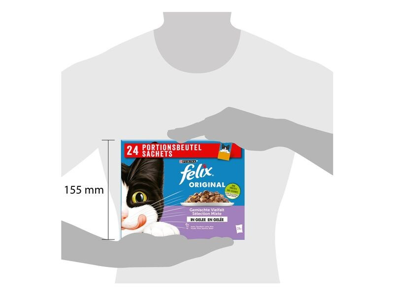 Felix Nassfutter Fleisch &amp; Fisch in Gelée, 24 x 85 g