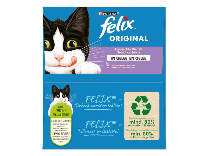 Felix Nassfutter Fleisch &amp; Fisch in Gelée, 24 x 85 g