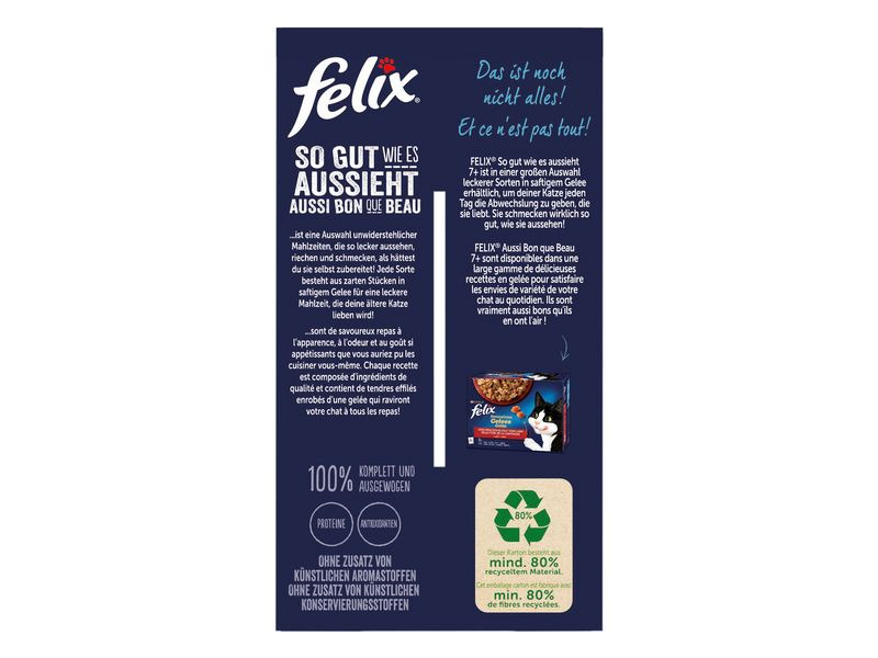 Felix Nassfutter AGAIL Senior Rind, 12 x 85 g
