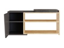 Woody Fashion Schuhschrank  Fiona 104 x 37 x 47 cm, Grau/Nature