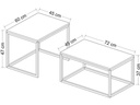 Woody Fashion Couchtisch Leka 2-ert Set, Schwarz