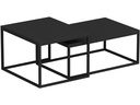 Woody Fashion Couchtisch Leka 2-ert Set, Schwarz