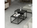 Woody Fashion Couchtisch Leka 2-ert Set, Schwarz