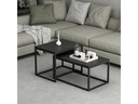 Woody Fashion Couchtisch Leka 2-ert Set, Schwarz