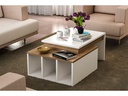 Woody Fashion Couchtisch Kolarado 90 x 37.4 x 60 cm, Nature/Weiss