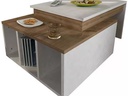 Woody Fashion Couchtisch Kolarado 90 x 37.4 x 60 cm, Nature/Weiss