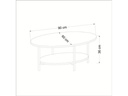 Woody Fashion Couchtisch Elis 90 x 36 x 60 cm, Braun/Weiss