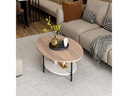 Woody Fashion Couchtisch Elis 90 x 36 x 60 cm, Braun/Weiss