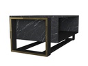 Woody Fashion Couchtisch Bianco 106.4 x 40.4 x 60 cm, Gold/Schwarz