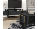 Woody Fashion Couchtisch Bianco 106.4 x 40.4 x 60 cm, Gold/Schwarz