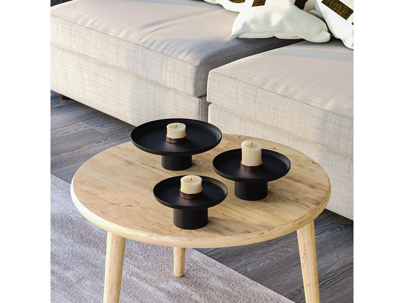 Wallxpert Dekoschale 25.5/20.5/18.5 cm, 1 Stück, Schwarz