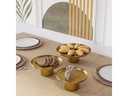 Wallxpert Dekoschale 25.5/20.5/18.5 cm, 1 Stück, Gold
