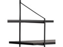 AC Design Wandregal Belfast 191 x 25,5 x 79 cm, Schwarz
