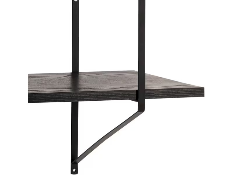 AC Design Wandregal Belfast 191 x 25,5 x 79 cm, Schwarz