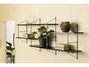 AC Design Wandregal Belfast 191 x 25,5 x 79 cm, Schwarz