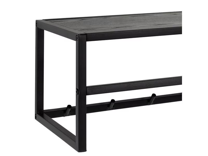 AC Design Garderobenleiste Seaford 7 Haken, Schwarz
