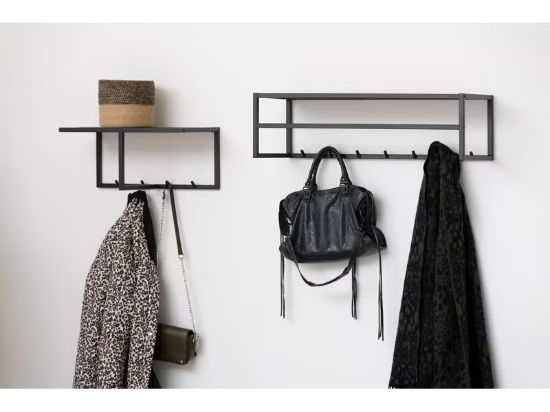 AC Design Garderobenleiste Seaford 7 Haken, Schwarz