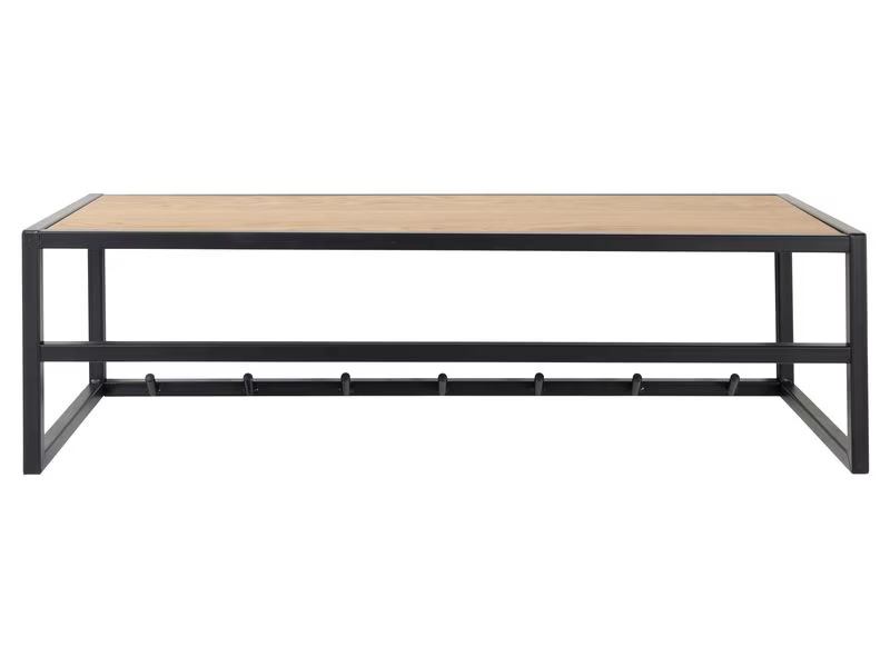 AC Design Garderobenleiste Seaford 7 Haken, Nature/Schwarz