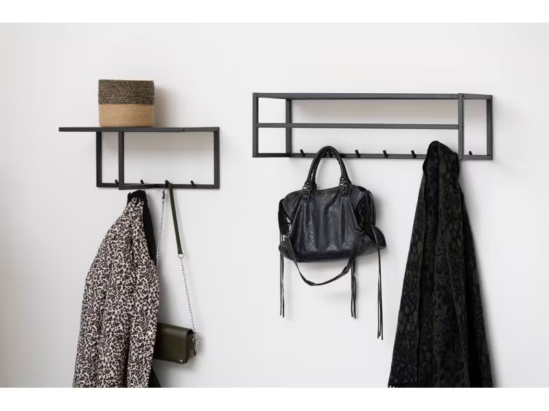 AC Design Garderobenleiste Seaford 7 Haken, Nature/Schwarz