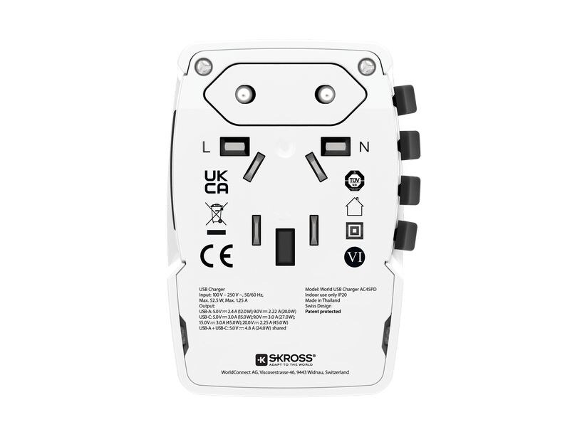 SKROSS USB-Wandladegerät AC45PD