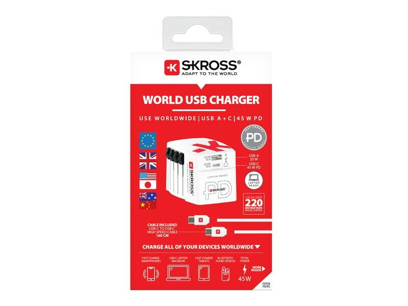 SKROSS USB-Wandladegerät AC45PD