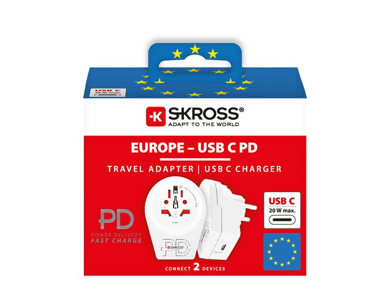 SKROSS Reiseadapter Country World / Europe, USB