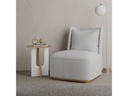 Woody Fashion Beistelltisch Luna 40 x 47 x 40 cm, Nature/Weiss