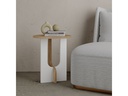 Woody Fashion Beistelltisch Luna 40 x 47 x 40 cm, Nature/Weiss