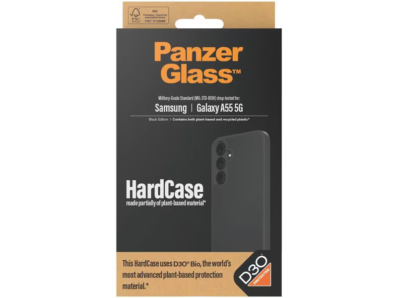 Panzerglass Back Cover HardCase D3O Galaxy A55 5G Black