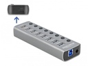 Delock USB-Hub 63264 USB 3.0 - 7x USB-A / 2x Ladeanschluss