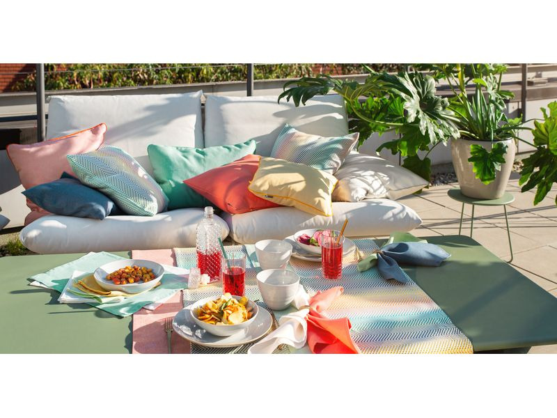 Pichler Tischläufer Lido 48 cm x 1.5 m, Türkis