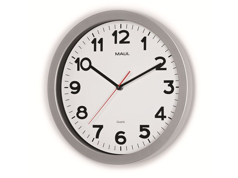Maul Wanduhr MAULstep Ø 35 cm, Silber