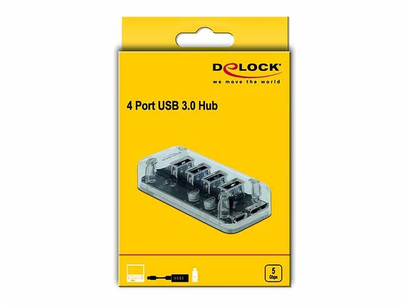 Delock USB-Hub 64087 USB 3.0 - 4x Typ-A