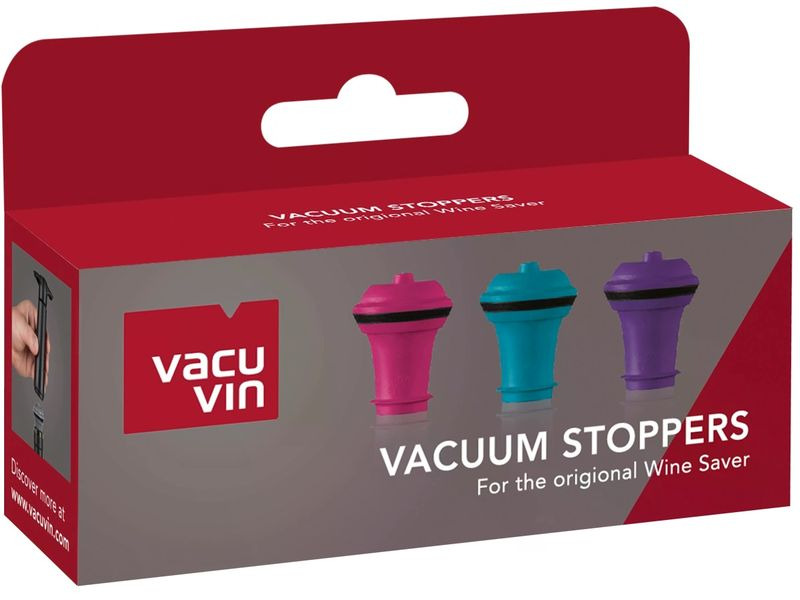 Vacuvin Flaschenverschluss Blau/Lila/Rosa