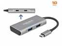 Delock USB-Hub USB 3.1 Gen 2 Typ-C - 2x USB-A + 2x USB Typ-C