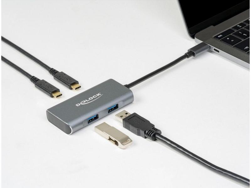 Delock USB-Hub USB 3.1 Gen 2 Typ-C - 2x USB-A + 2x USB Typ-C