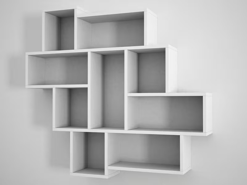 Woody Fashion Regal Parola 115.5 x 103.5 cm, Weiss
