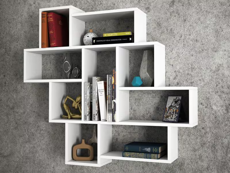Woody Fashion Regal Parola 115.5 x 103.5 cm, Weiss