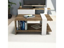 Woody Fashion Couchtisch Gaye 80 x 35 x 50 cm, Braun/Weiss
