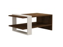 Woody Fashion Couchtisch Gaye 80 x 35 x 50 cm, Braun/Weiss