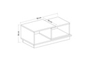 Woody Fashion Couchtisch Consept 90 x 36 x 45 cm, Anthrazit/Braun
