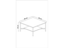 Woody Fashion Couchtisch Black Line 80 x 80 x 40 cm, Weiss