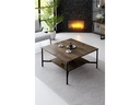Woody Fashion Couchtisch Black Line 80 x 80 x 40 cm, Braun