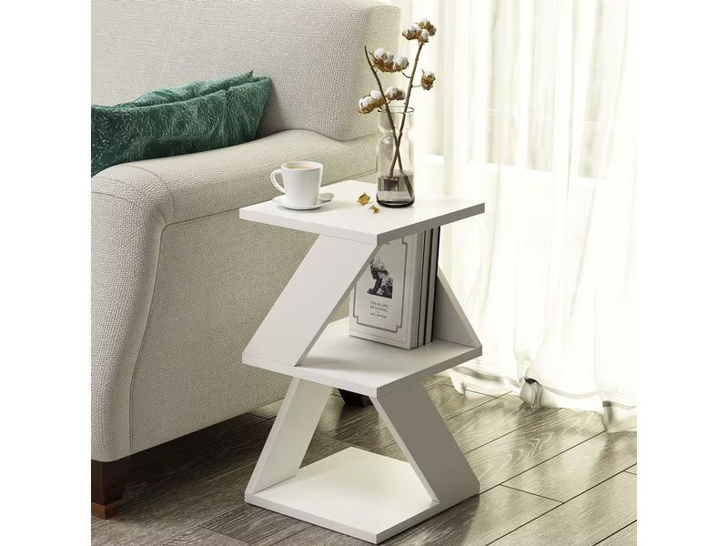 Woody Fashion Couchtisch Albeni 30 x 50 x 30 cm, Weiss