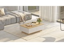 Woody Fashion Couchtisch 90 x 31.6 x 60 cm, Nature/Weiss