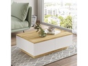 Woody Fashion Couchtisch 90 x 31.6 x 60 cm, Nature/Weiss