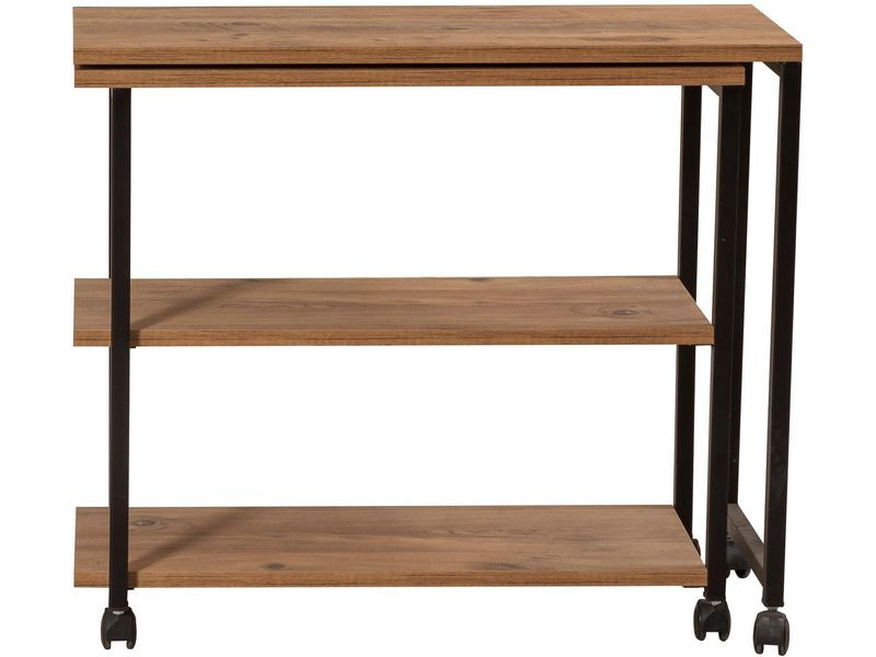 Woody Fashion Beistelltisch Melin 70 x 30 x 63 cm, Braun